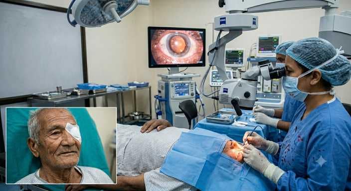 ज्येष्ठ नागरिकको आँखाको शल्यक्रिया